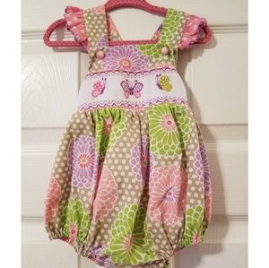 Stellybelly Butterfly smocked bubble
